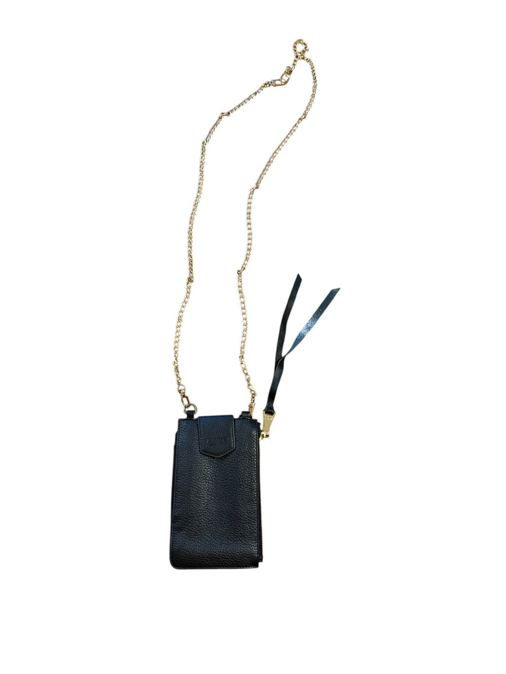 Aimee kestenberg Pebbled Leather Phone Crossbody with Gold Chain